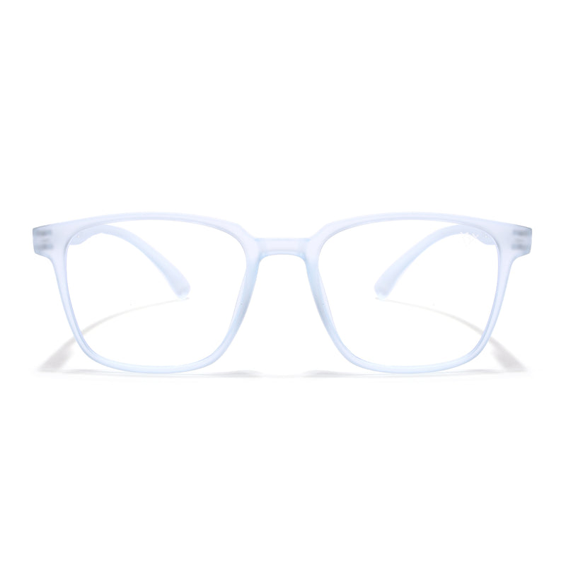 Voyage Air Light Blue Square Eyeglasses for Men & Women (TR03MG4551-C6)