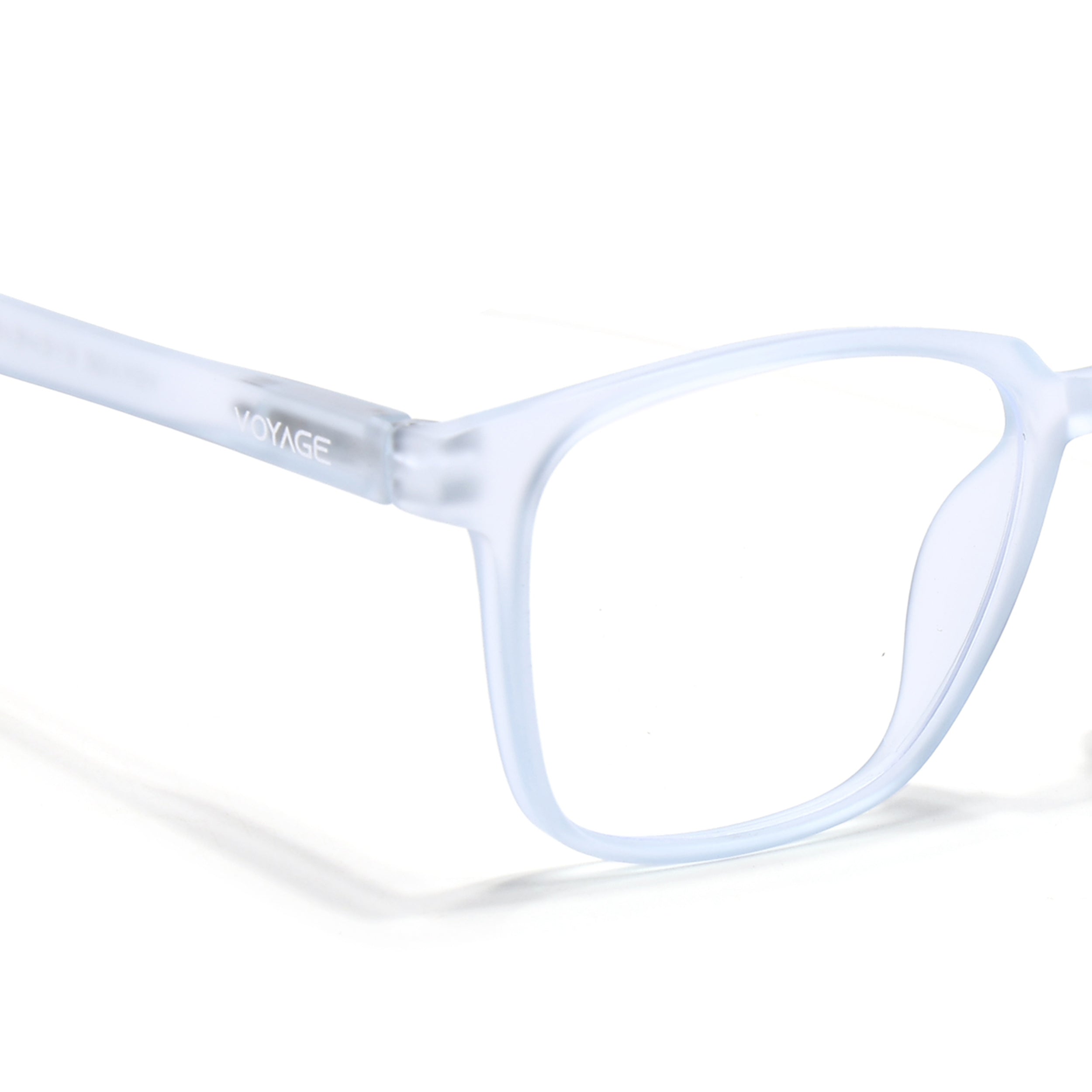 Voyage Air Light Blue Square Eyeglasses for Men & Women (TR03MG4551-C6)