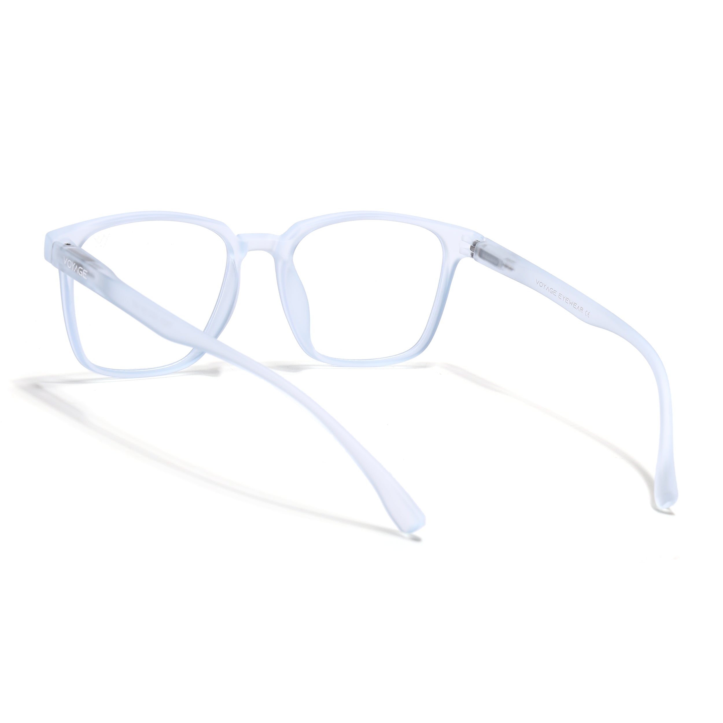 Voyage Air Light Blue Square Eyeglasses for Men & Women (TR03MG4551-C6)