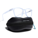 Voyage Air Light Blue Square Eyeglasses for Men & Women (TR03MG4551-C6)