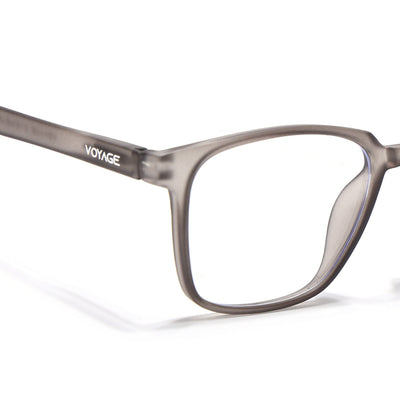 Voyage Air Grey Square Eyeglasses for Men & Women (TR03MG4553-C8)