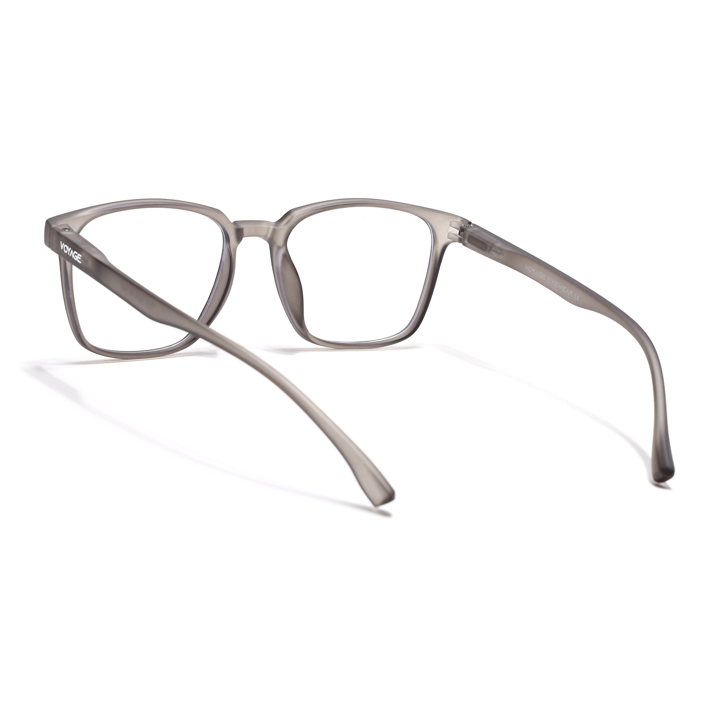 Voyage Air Grey Square Eyeglasses for Men & Women (TR03MG4553-C8)