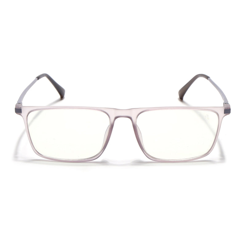 Eyejack Domino Purple Rectangle Eyeglasses for Men & Women (TR1001FCL1623-C8)