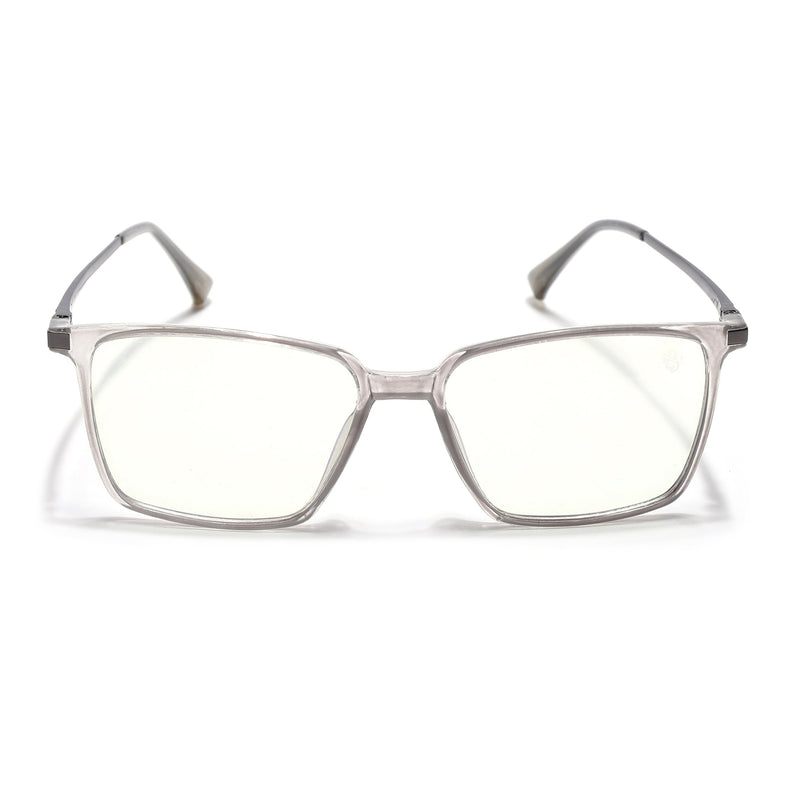 Eyejack Domino Transparent Square Eyeglasses for Men & Women (TR1002FCL1632-C3)
