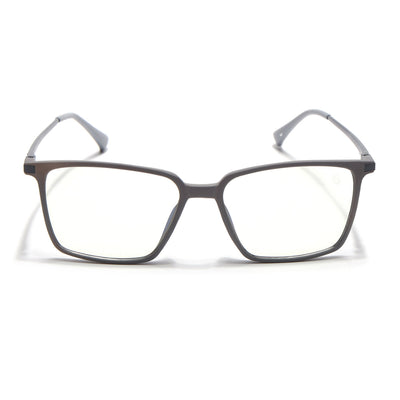 Eyejack Domino Grey Square Eyeglasses for Men & Women (TR1002FCL1634-C5)