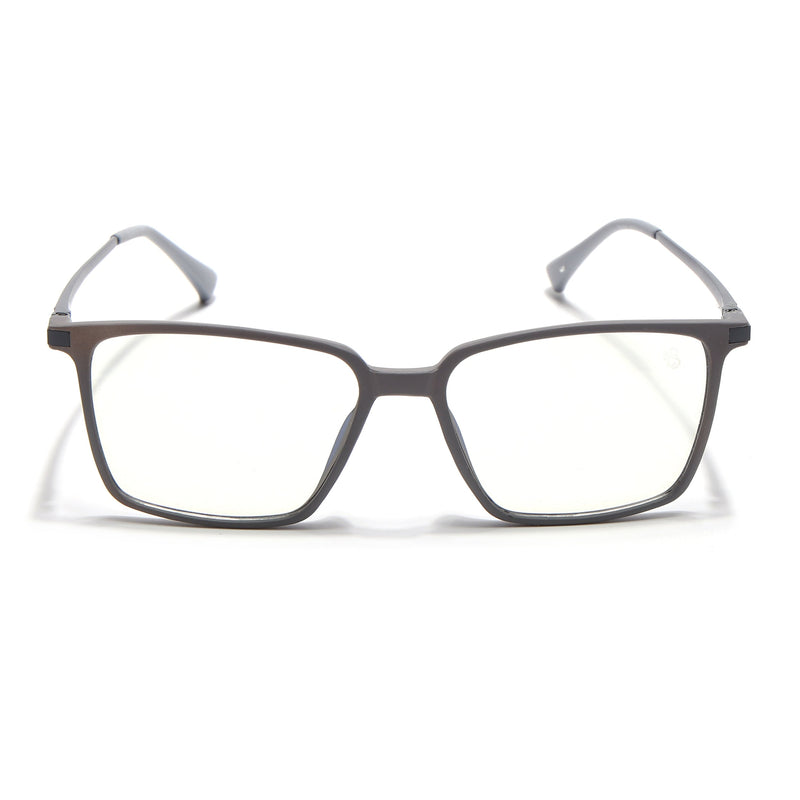 Eyejack Domino Grey Square Eyeglasses for Men & Women (TR1002FCL1634-C5)