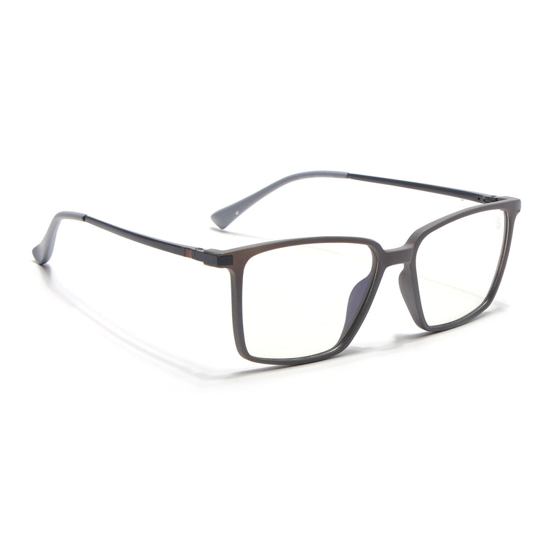 Eyejack Domino Grey Square Eyeglasses for Men & Women (TR1002FCL1634-C5)