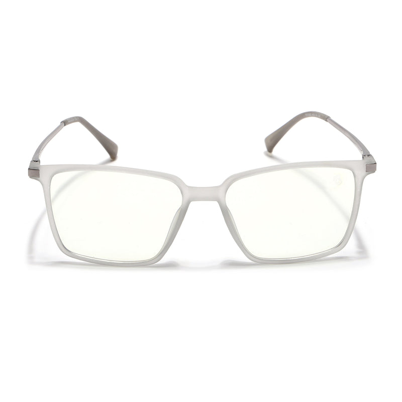 Eyejack Domino Matt Grey Square Eyeglasses for Men & Women (TR1002FCL1635-C6)