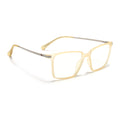 Eyejack Domino Yellow Square Eyeglasses for Men & Women (TR1002FCL1641-C12)