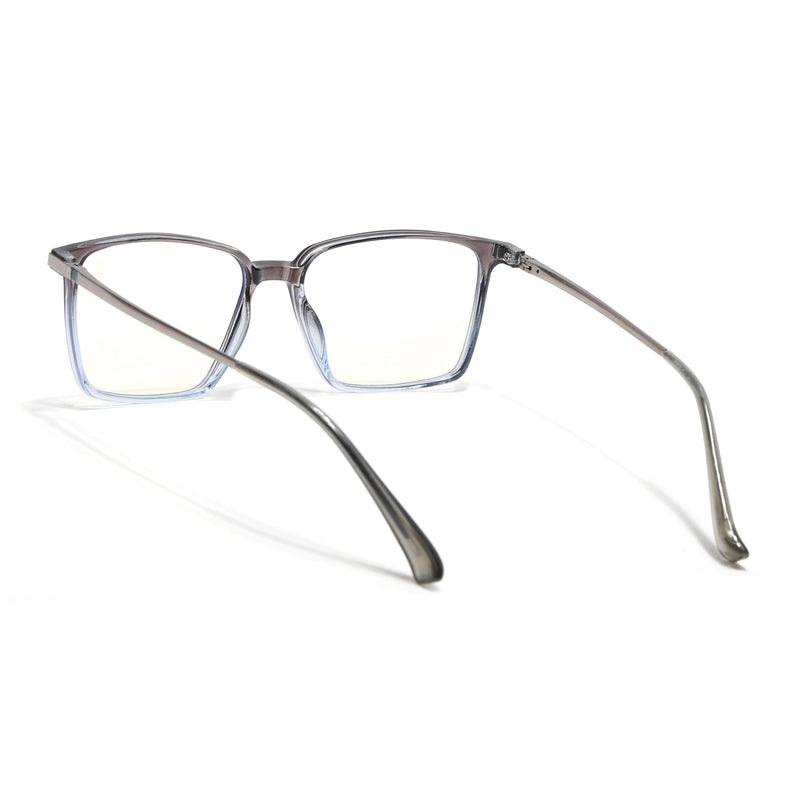 Eyejack Domino Black & Clear Square Eyeglasses for Men & Women (TR1002FCL1642-C13)