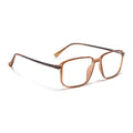 Eyejack Domino Shine Brown Square Eyeglasses for Men & Women (TR1003FCL1653-C10)