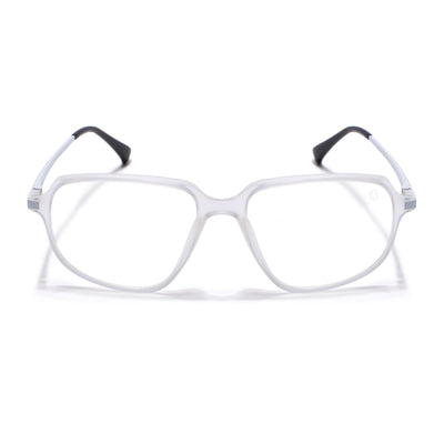 Eyejack Domino Matt Transparent Square Eyeglasses for Men & Women (TR1004FCL1661-C4)