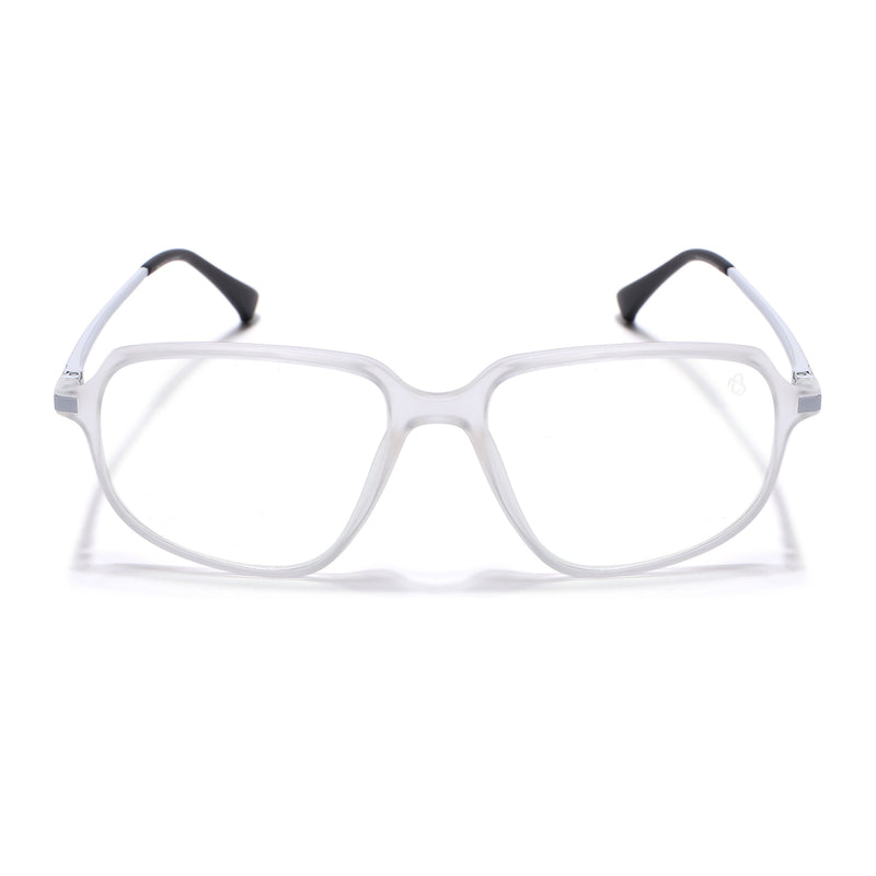 Eyejack Domino Matt Transparent Square Eyeglasses for Men & Women (TR1004FCL1661-C4)