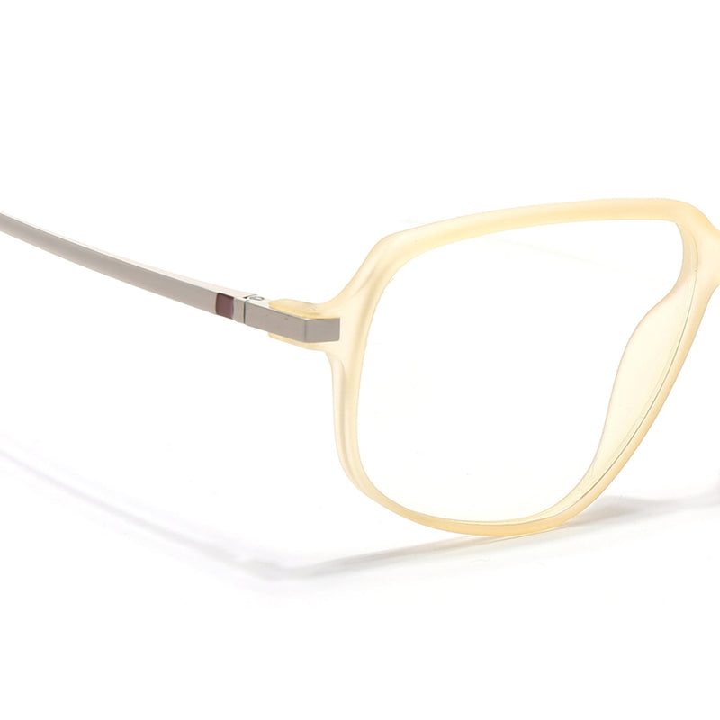 Eyejack Domino Yellow Square Eyeglasses for Men & Women (TR1004FCL1669-C12)
