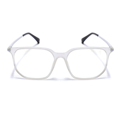 Eyejack Domino Matt Transparent Square Eyeglasses for Men & Women (TR1005FCL1675-C4)
