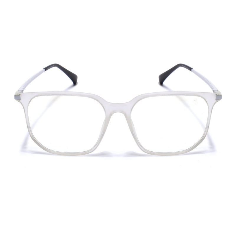 Eyejack Domino Matt Transparent Square Eyeglasses for Men & Women (TR1005FCL1675-C4)
