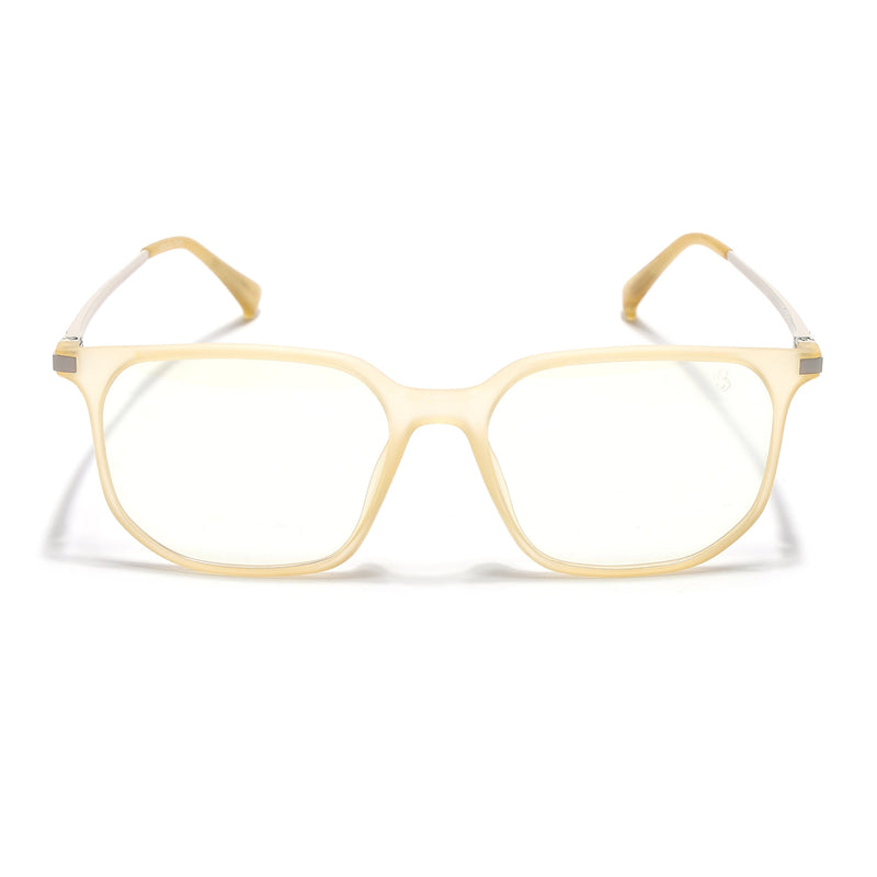 Eyejack Domino Yellow Square Eyeglasses for Men & Women (TR1005FCL1683-C12)