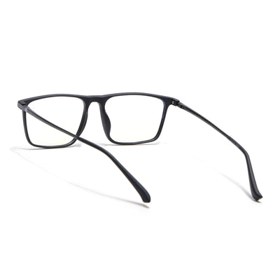 Eyejack Domino Matt Black Rectangle Eyeglasses for Men & Women (TR1006FCL1687-C2)