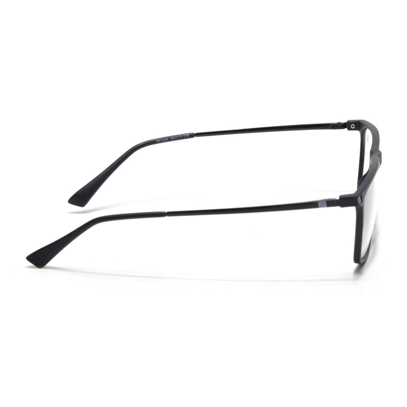Eyejack Domino Matt Black Rectangle Eyeglasses for Men & Women (TR1006FCL1687-C2)