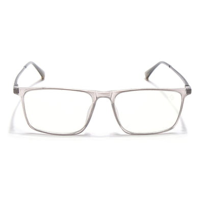 Eyejack Domino Transparent Rectangle Eyeglasses for Men & Women (TR1006FCL1688-C3)