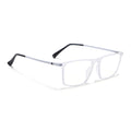Eyejack Domino Matt Transparent Rectangle Eyeglasses for Men & Women (TR1006FCL1689-C4)