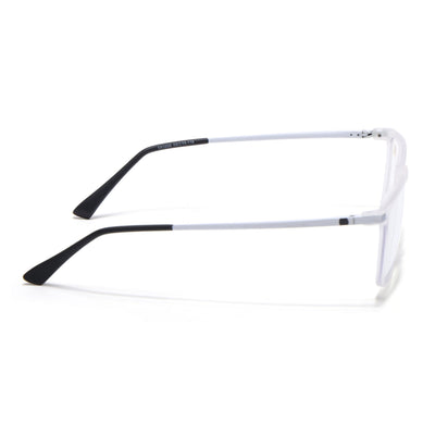 Eyejack Domino Matt Transparent Rectangle Eyeglasses for Men & Women (TR1006FCL1689-C4)