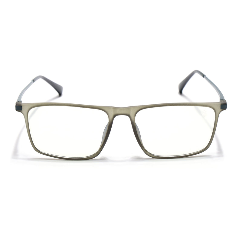 Eyejack Domino Olive Rectangle Eyeglasses for Men & Women (TR1006FCL1692-C7)