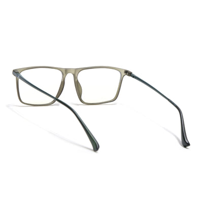 Eyejack Domino Olive Rectangle Eyeglasses for Men & Women (TR1006FCL1692-C7)