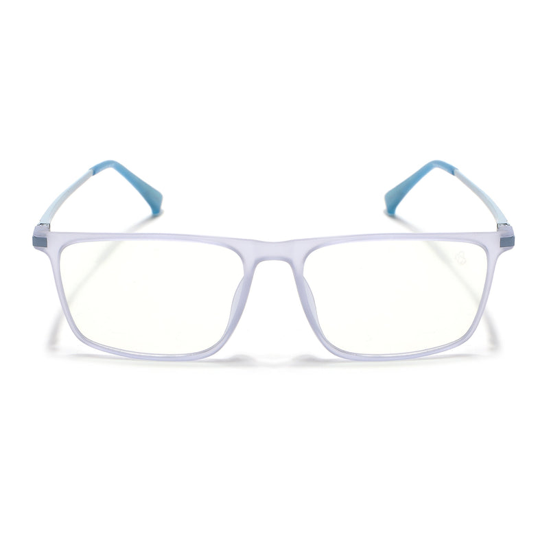 Eyejack Domino Light Purple Rectangle Eyeglasses for Men & Women (TR1006FCL1694-C9)