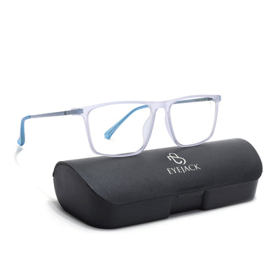 Eyejack Domino Light Purple Rectangle Eyeglasses for Men & Women (TR1006FCL1694-C9)