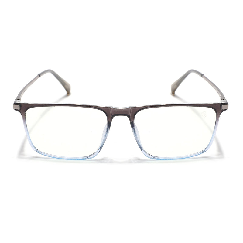 Eyejack Domino Black & Clear Rectangle Eyeglasses for Men & Women (TR1006FCL1698-C13)