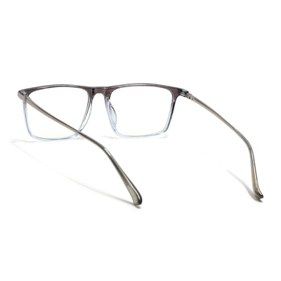 Eyejack Domino Black & Clear Rectangle Eyeglasses for Men & Women (TR1006FCL1698-C13)
