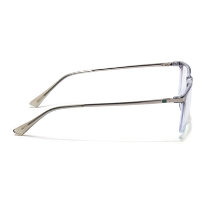 Eyejack Domino Black & Clear Rectangle Eyeglasses for Men & Women (TR1006FCL1698-C13)