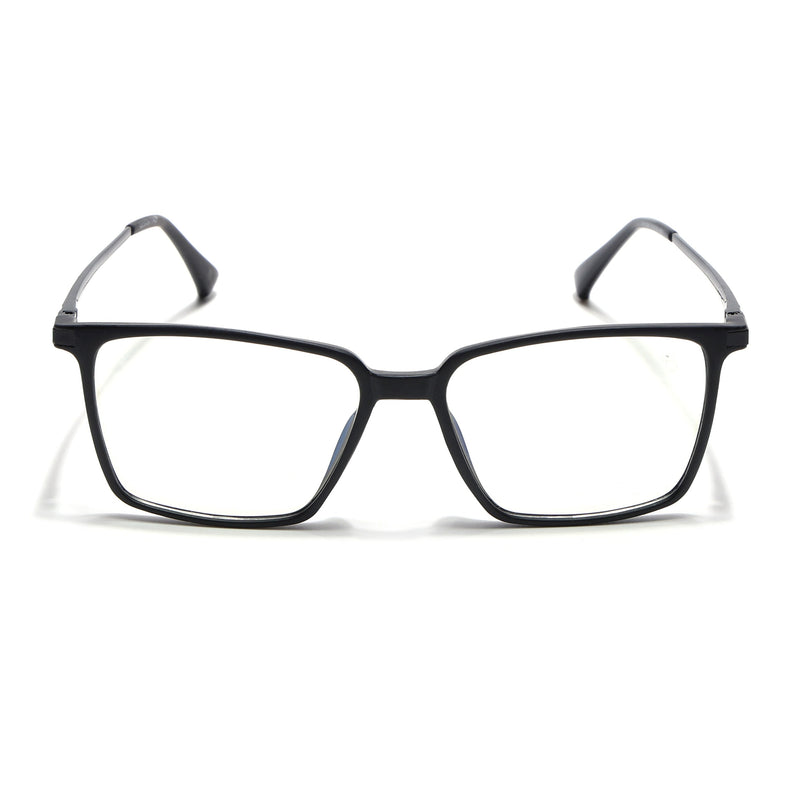 Eyejack Domino Matt Black Square Eyeglasses for Men & Women (TR1007FCL1701-C2)