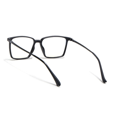 Eyejack Domino Matt Black Square Eyeglasses for Men & Women (TR1007FCL1701-C2)