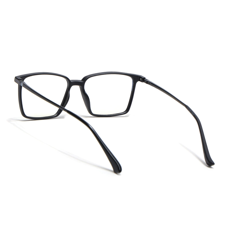 Eyejack Domino Matt Black Square Eyeglasses for Men & Women (TR1007FCL1701-C2)
