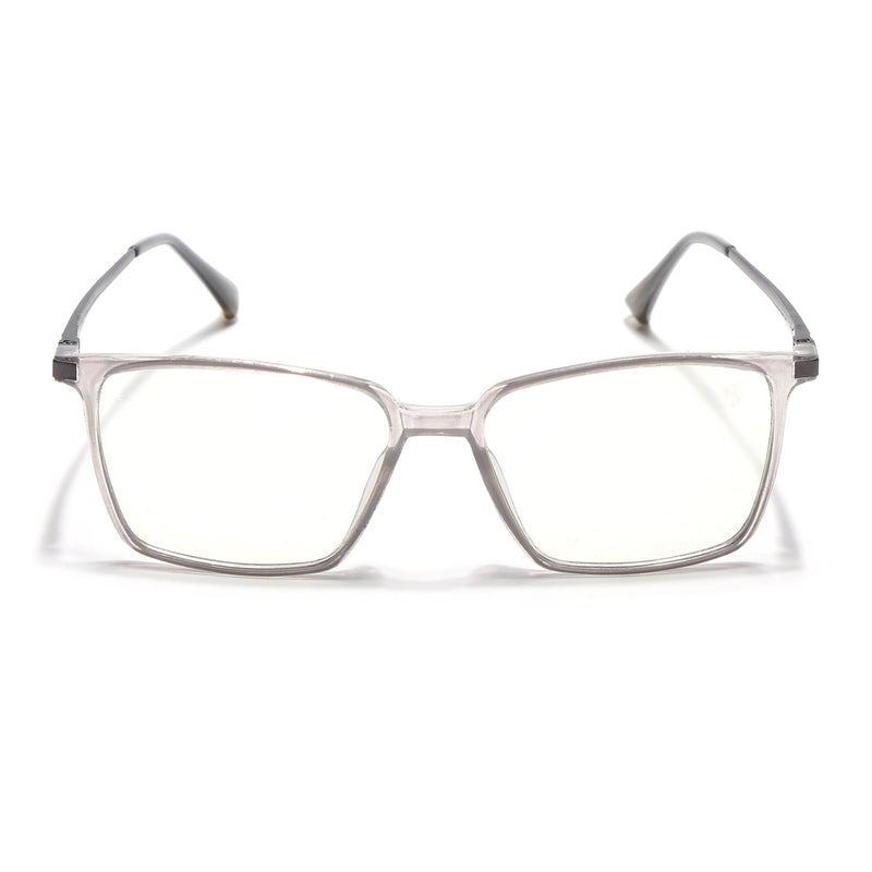 Eyejack Domino Transparent Square Eyeglasses for Men & Women (TR1007FCL1702-C3)