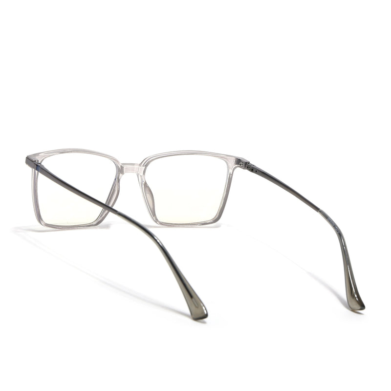 Eyejack Domino Transparent Square Eyeglasses for Men & Women (TR1007FCL1702-C3)