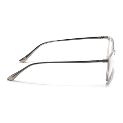 Eyejack Domino Transparent Square Eyeglasses for Men & Women (TR1007FCL1702-C3)