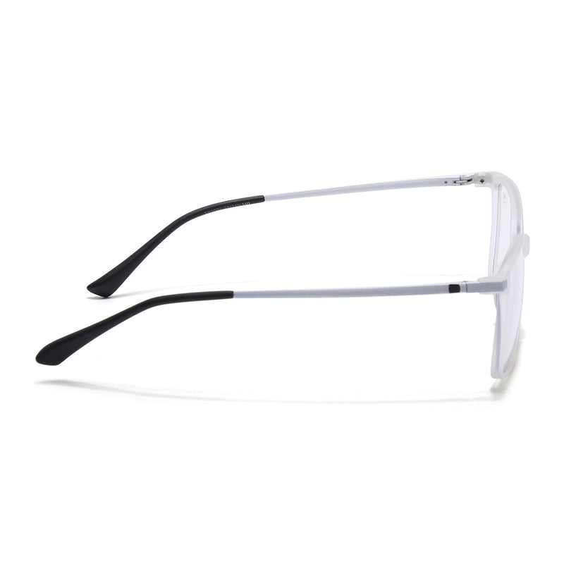 Eyejack Domino Matt Transparent Square Eyeglasses for Men & Women (TR1007FCL1703-C4)
