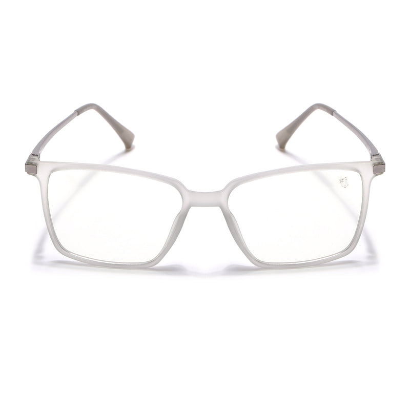 Eyejack Domino Matt Grey Square Eyeglasses for Men & Women (TR1007FCL1705-C6)
