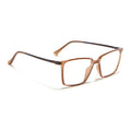Eyejack Domino Shine Brown Square Eyeglasses for Men & Women (TR1007FCL1709-C10)