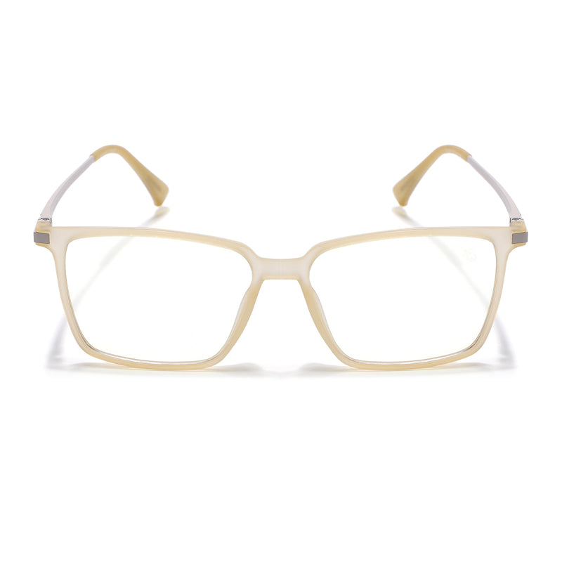 Eyejack Domino Yellow Square Eyeglasses for Men & Women (TR1007FCL1711-C12)