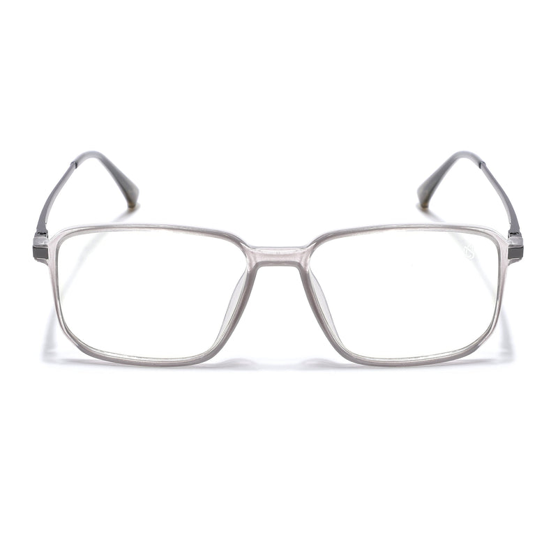 Eyejack Domino Transparent Rectangle Eyeglasses for Men & Women (TR1008FCL1716-C3)