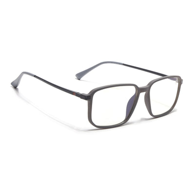 Eyejack Domino Grey Rectangle Eyeglasses for Men & Women (TR1008FCL1718-C5)