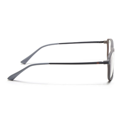 Eyejack Domino Grey Rectangle Eyeglasses for Men & Women (TR1008FCL1718-C5)
