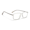 Eyejack Domino Matt Grey Rectangle Eyeglasses for Men & Women (TR1008FCL1719-C6)