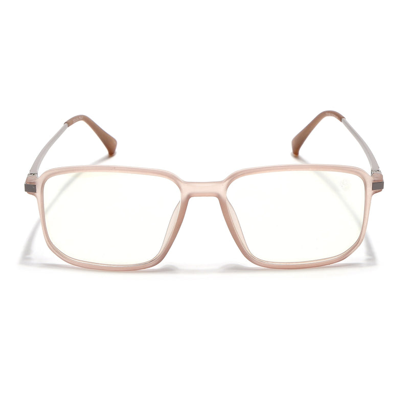 Eyejack Domino Matt Brown Rectangle Eyeglasses for Men & Women (TR1008FCL1724-C11)
