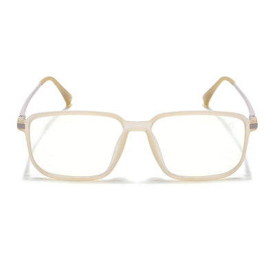 Eyejack Domino Yellow Rectangle Eyeglasses for Men & Women (TR1008FCL1725-C12)