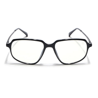 Eyejack Domino Shine Black Square Eyeglasses for Men & Women (TR1009FCL1728-C1)